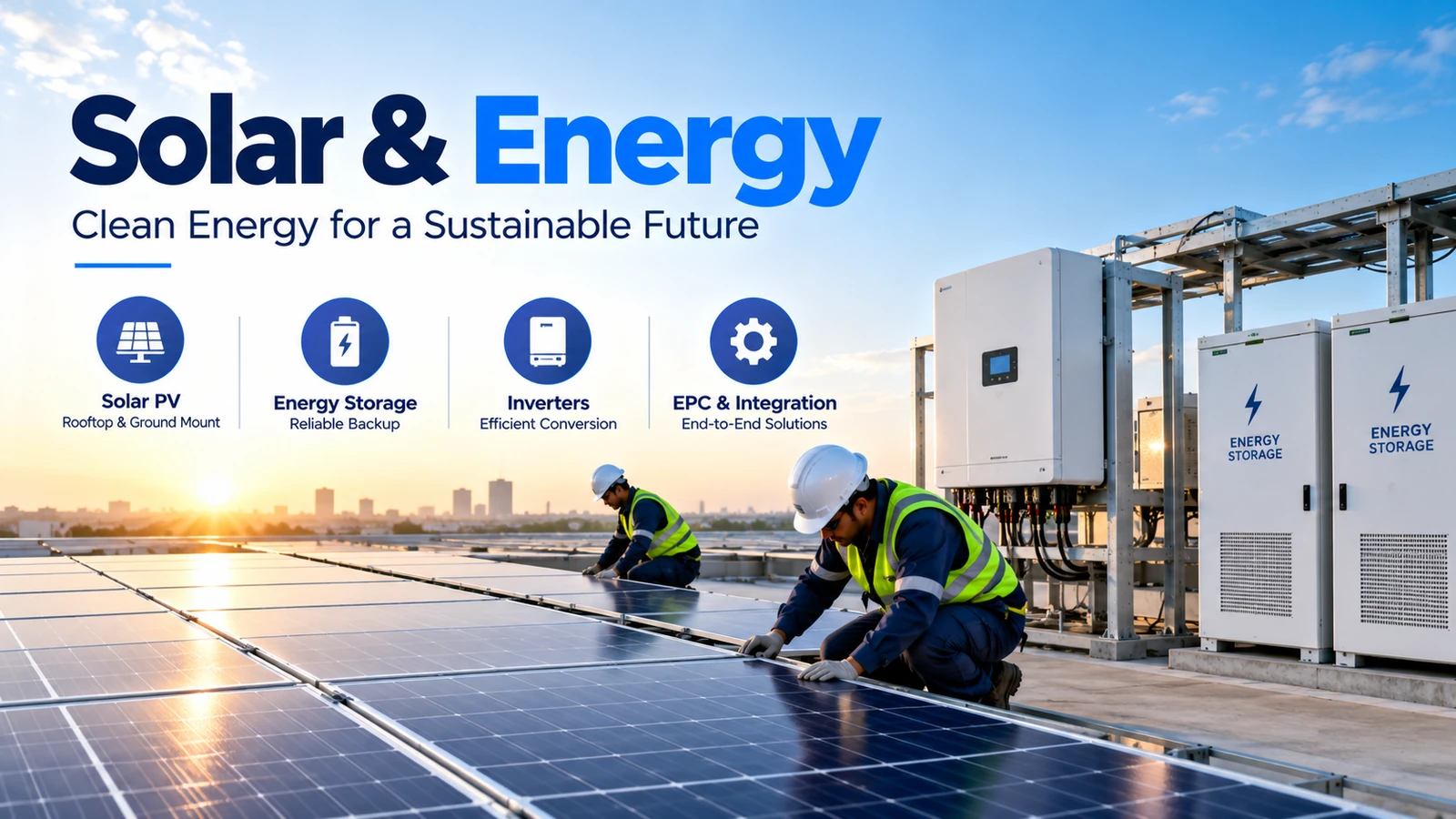 Solar PV and energy technical infographic.